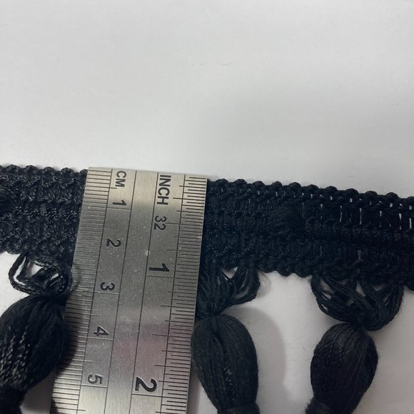 Black Tassel Fringe Trim 2 1/4" 3yds Sewing Ribbon Apparel Crafts Waverly - Picture 10 of 13